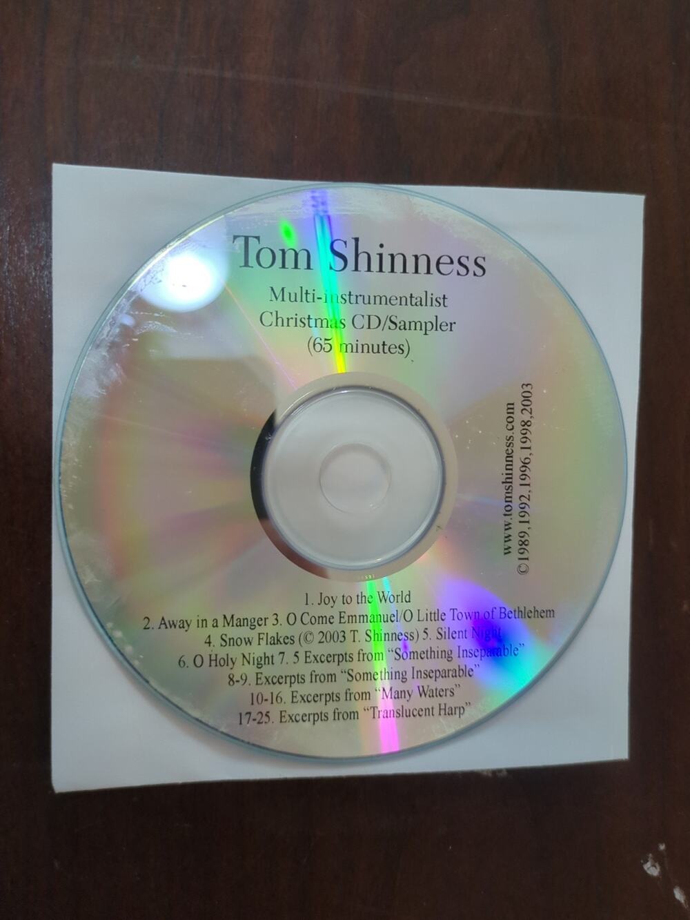 tom shinness Christmas cd sampler disc only